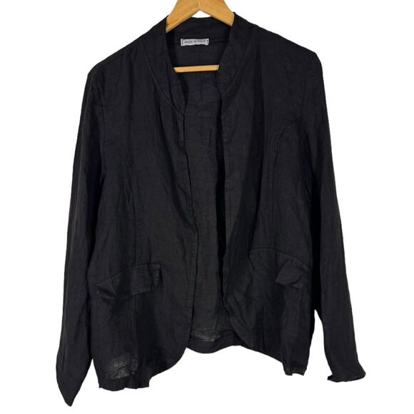 Made In Italy 100% Linen Lightweight Jacket Blazer Gold Metallic Tiger Print LG - Picture 2 of 7